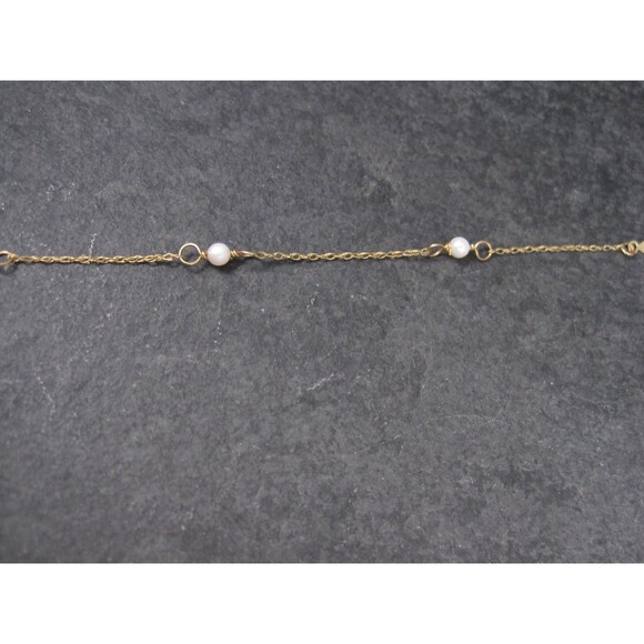 Dainty Vintage 14k Pearl Bracelet 5.5 Inches - Picture 7 of 10